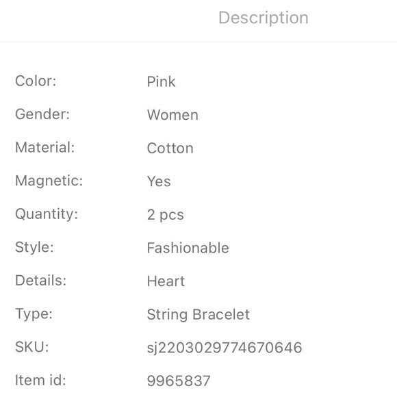 2 pcs Couple Magnetic Heart Charm Bracelet Set Adjustable - Picture 6 of 7